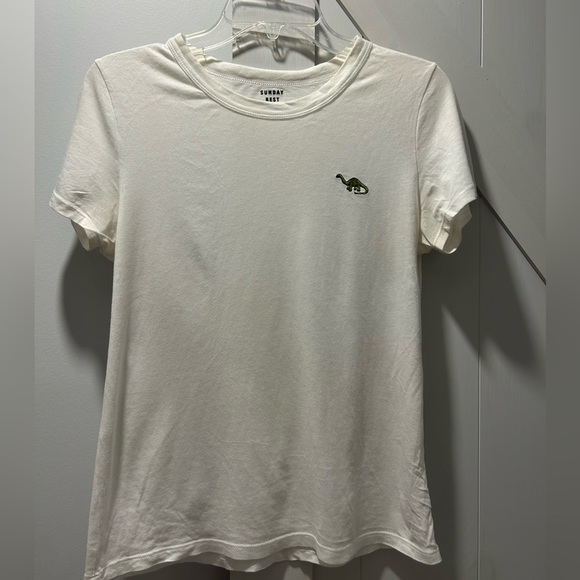 Women’s White T-Shirt by Sunday Best Sold by Aritzia. Size Small - Picture 1 of 3